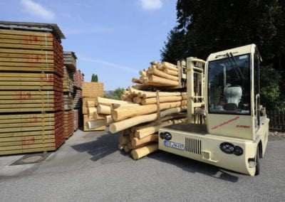 Rundholz vor Einlagerung